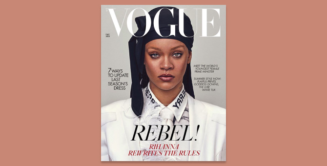 Рианна примерила дюраг для обложки британского Vogue