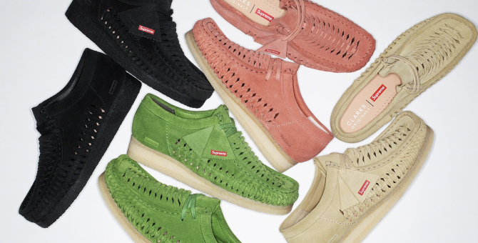 Clarks и Supreme выпустили ботинки с плетеными деталями