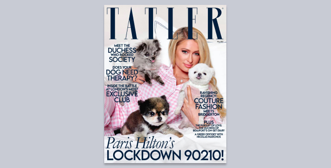 Пэрис Хилтон примерила пижаму украинского бренда Sleeper для обложки Tatler