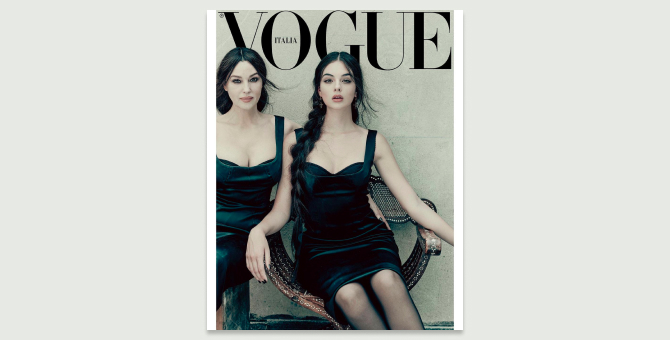 Моника Беллуччи снялась с дочерью Девой Кассель для обложки Vogue Italia