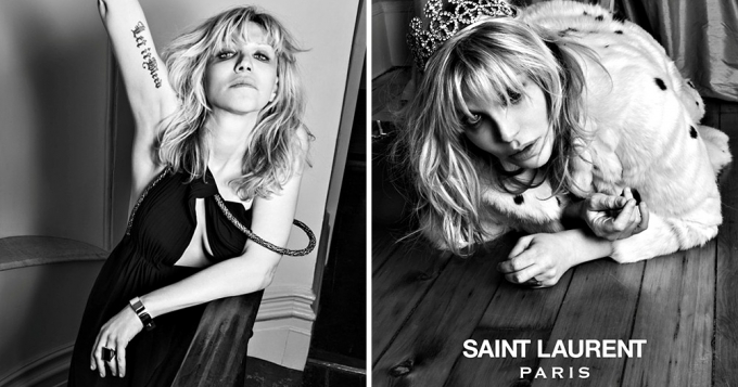 Кортни Лав для Saint Laurent