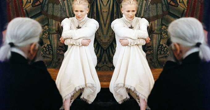 Суинтон на съемках рекламной кампании Chanel