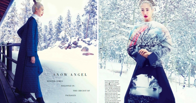 \"Снежный ангел\" в Harper's Bazaar US