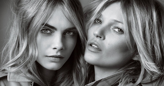 Кейт Мосс и Кара Делевинь в рекламе аромата Burberry
