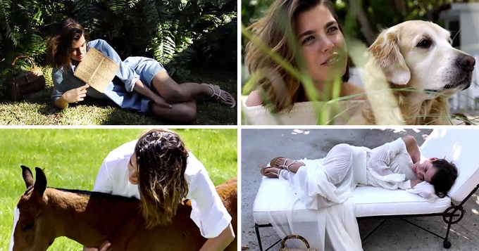 Шарлотта Казираги в осенне-зимней кампании Gucci