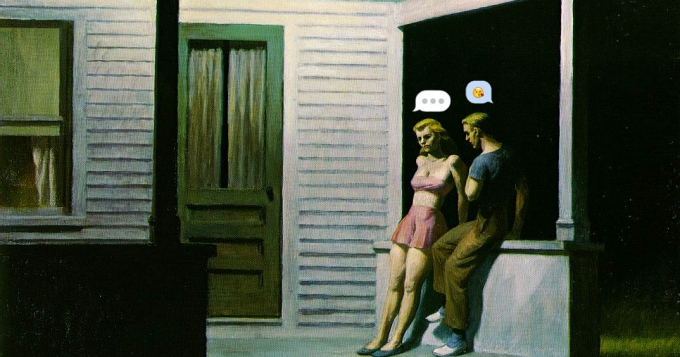 Emoji tribute to Edward Hopper