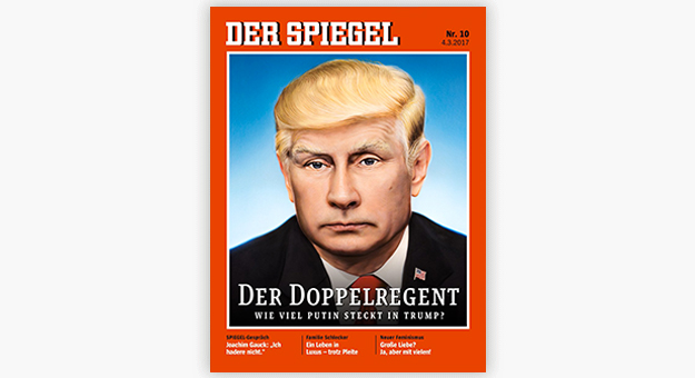 Spiegel объединил лица Путина и Трампа на обложке журнала