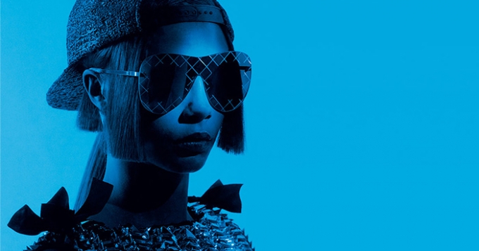 Кара Делевинь в рекламной кампании Chanel Eyewear
