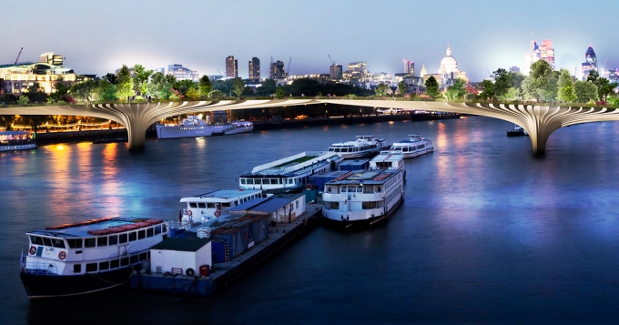 Новый пешеходный мост через Темзу