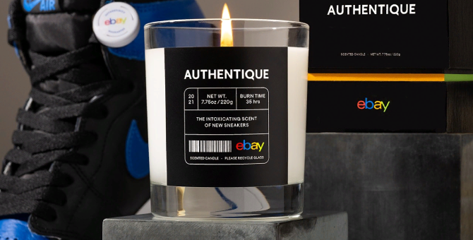 eBay создал свечу с запахом новых кроссовок
