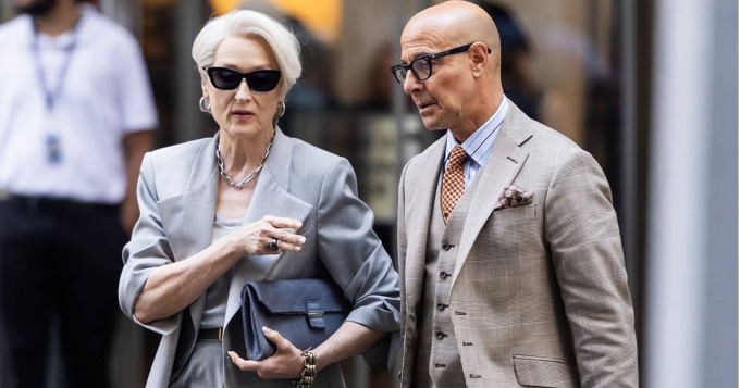 В сети появились новые кадры со съемок «Дьявол носит Prada 2»