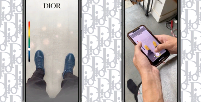 Dior выпустил линзу в Snapchat для продвижения кроссовок