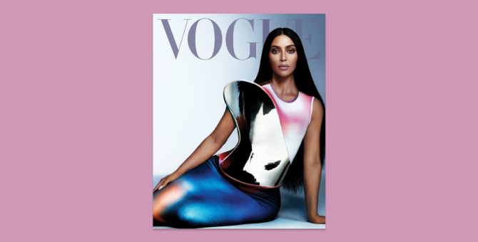 Ким Кардашьян снялась для обложки американского Vogue