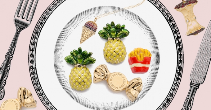 Десять украшений в виде продуктов питания