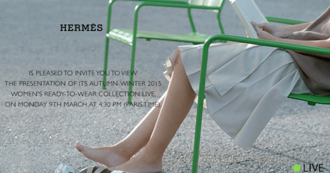 Прямая трансляция показа Hermès, осень-зима 2015