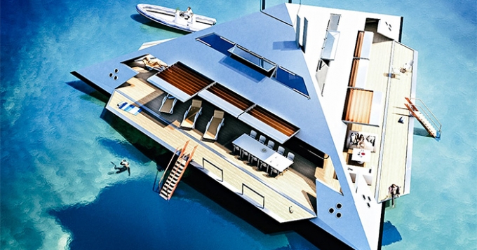 Проект яхты-пирамиды от лондонского архитектора