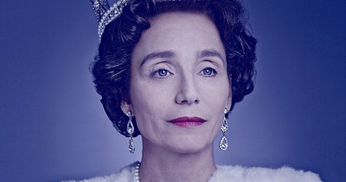 Кристин Скотт Томас в образе Елизаветы II для спектакля \"Аудиенция\"