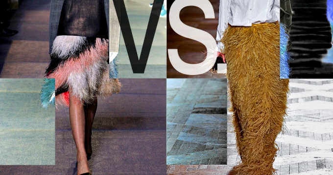 Пушистые юбки: Proenza Schouler VS Dries Van Noten