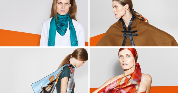 Малгосия Бела для каталога платков Hermes