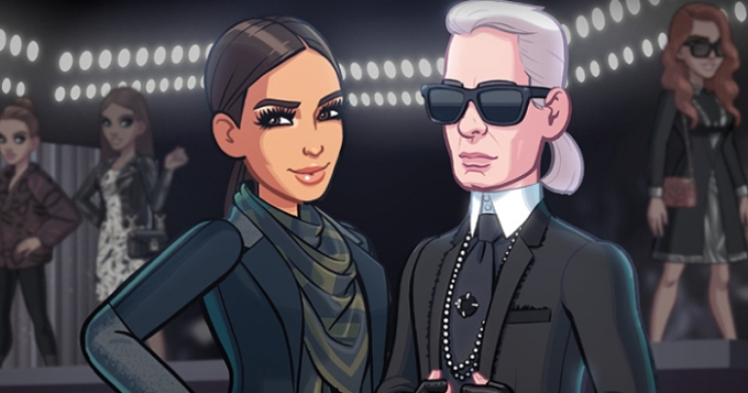 Карл Лагерфельд появится в приложении Ким Кардашьян