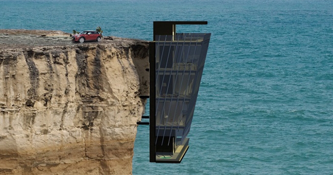 Висячий дом на краю утеса по проекту Modscape