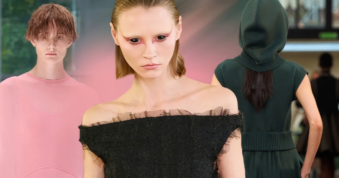 Все оттенки розового и неконвенциональные челки: бьюти-тренды Недели моды в Париже