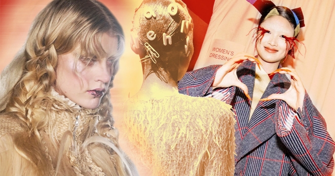 Рисуем граффити на лице и выбрасываем расческу: бьюти-тренды Недели моды осень-зима 2025