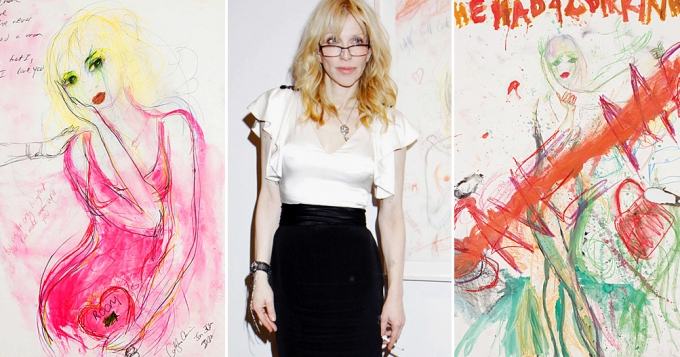 Дебютная выставка рисунков Кортни Лав