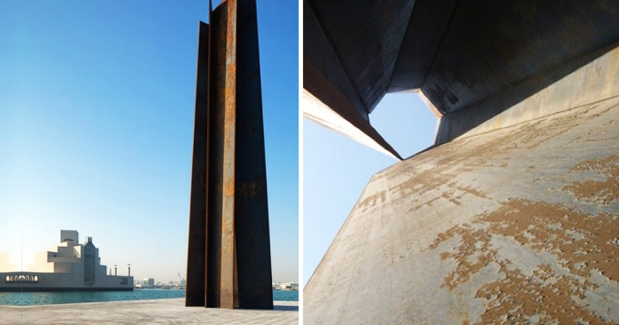 Скульптура \"7\" Ричарда Серра